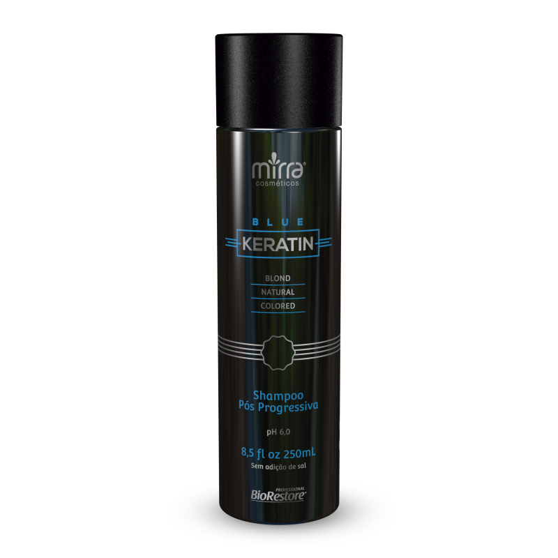 SHAMPOO BLUE KERATIN PÓS PROG. 250 ML (PRETO)